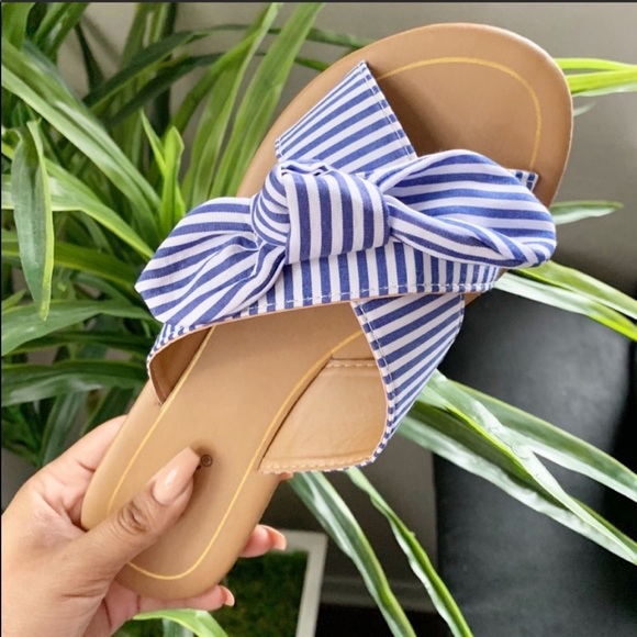 NEW Blue/White Slip-On Sandal - Picture 2 of 5